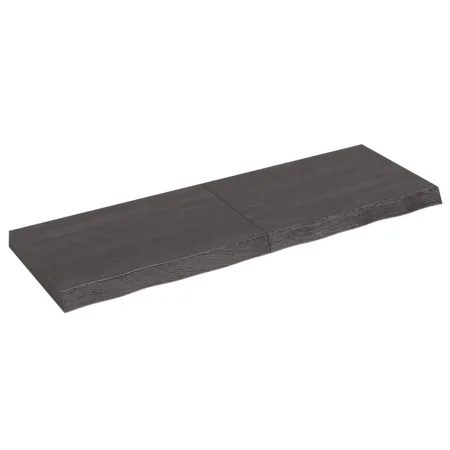 Dark brown treated oak wood wall shelf 120x40x(2-6)cm by vidaXL, Shelves and shelves - Ref: Foro24-363815, Price: 47,84 €, Di...