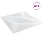 Paneles de pared 48 uds XPS estrella blanco 50x50 cm 12 m²