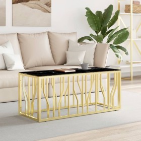Couchtisch aus Edelstahl und goldenem Glas 110x45x45 cm von vidaXL, Couchtisch - Ref: Foro24-350052, Preis: 207,59 €, Rabatt: %