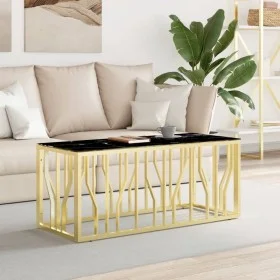 Stainless steel and gold glass coffee table 110x45x45 cm by vidaXL, Coffee table - Ref: Foro24-350052, Price: 204,32 €, Disco...