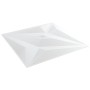 Paneles de pared 12 uds XPS estrella blanco 50x50 cm 3 m²