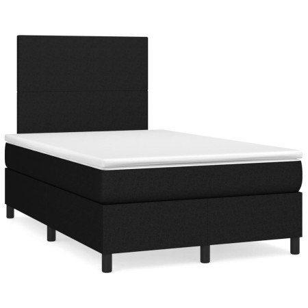 Cama box spring con colchón tela negro 120x190 cm en Camas y somieres | Comprar online en Foro24