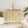 Konsolentisch aus Edelstahl und massives Recyclingholz gold von vidaXL, Seitentische - Ref: Foro24-350038, Preis: 121,40 €, R...