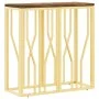 Konsolentisch aus Edelstahl und massives Recyclingholz gold von vidaXL, Seitentische - Ref: Foro24-350038, Preis: 121,40 €, R...