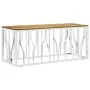 Couchtisch aus Edelstahl und massivem silbernem Akazienholz von vidaXL, Couchtisch - Ref: Foro24-350055, Preis: 104,67 €, Rab...
