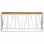Couchtisch aus Edelstahl und massivem silbernem Akazienholz von vidaXL, Couchtisch - Ref: Foro24-350055, Preis: 104,67 €, Rab...