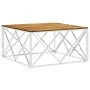 Couchtisch aus Edelstahl und massivem Akazienholz silber von vidaXL, Couchtisch - Ref: Foro24-349975, Preis: 103,06 €, Rabatt: %