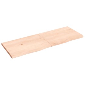 Wandregal aus unbehandeltem massivem Eichenholz, 140 x 50 x (2–4) cm von vidaXL, Regale und Regale - Ref: Foro24-363584, Prei...