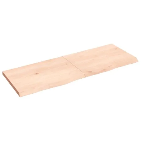 Untreated solid oak wood wall shelf 140x50x(2-4) cm by vidaXL, Shelves and shelves - Ref: Foro24-363584, Price: 58,78 €, Disc...