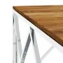 Couchtisch aus Edelstahl und massivem Akazienholz silber von vidaXL, Couchtisch - Ref: Foro24-349975, Preis: 103,06 €, Rabatt: %