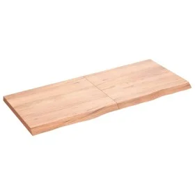 Light brown treated oak wood wall shelf 120x50x(2-4) cm by vidaXL, Shelves and shelves - Ref: Foro24-363696, Price: 58,78 €, ...
