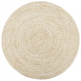 Handgefertigter Teppich aus brauner und weißer Jute 240 cm von vidaXL, Teppiche - Ref: Foro24-343619, Preis: 159,10 €, Rabatt: %