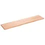 Light brown treated oak wood wall shelf 180x40x(2-4) cm by vidaXL, Shelves and shelves - Ref: Foro24-363718, Price: 74,67 €, ...