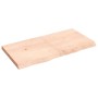 Untreated solid oak wood wall shelf 120x60x(2-6) cm by vidaXL, Shelves and shelves - Ref: Foro24-363579, Price: 71,09 €, Disc...