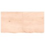 Untreated solid oak wood wall shelf 120x60x(2-6) cm by vidaXL, Shelves and shelves - Ref: Foro24-363579, Price: 71,09 €, Disc...