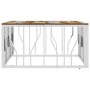 Stainless steel and silver recycled wood coffee table by vidaXL, Coffee table - Ref: Foro24-350064, Price: 104,31 €, Discount: %