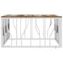 Stainless steel and silver recycled wood coffee table by vidaXL, Coffee table - Ref: Foro24-350064, Price: 103,36 €, Discount: %