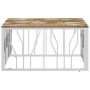 Stainless steel and silver recycled wood coffee table by vidaXL, Coffee table - Ref: Foro24-350064, Price: 104,31 €, Discount: %