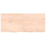 Untreated solid oak wood wall shelf 140x60x(2-6) cm by vidaXL, Shelves and shelves - Ref: Foro24-363587, Price: 65,62 €, Disc...