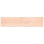 Wandregal aus unbehandeltem massivem Eichenholz, 220 x 50 x (2–4) cm von vidaXL, Regale und Regale - Ref: Foro24-363616, Prei...