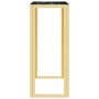 Mesa consola de acero inoxidable y vidrio dorada 70x30x70 cm de vidaXL, Mesas auxiliares - Ref: Foro24-350036, Precio: 159,45...