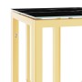 Golden stainless steel and glass console table 70x30x70 cm by vidaXL, Side tables - Ref: Foro24-350036, Price: 159,53 €, Disc...