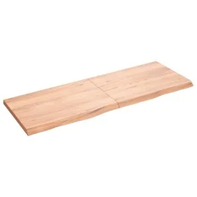 Light brown treated oak wood wall shelf 140x50x(2-4) cm by vidaXL, Shelves and shelves - Ref: Foro24-363704, Price: 54,68 €, ...