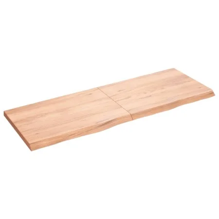 Light brown treated oak wood wall shelf 140x50x(2-4) cm by vidaXL, Shelves and shelves - Ref: Foro24-363704, Price: 54,68 €, ...