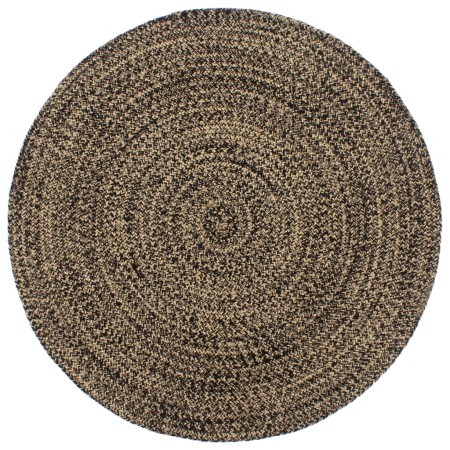 Alfombra hecha a mano de yute marrón y negro 210 cm de vidaXL, Alfombras - Ref: Foro24-343621, Precio: 128,55 €, Descuento: %