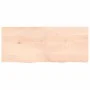 Wandregal aus unbehandeltem massivem Eichenholz, 120 x 50 x (2–4) cm von vidaXL, Regale und Regale - Ref: Foro24-363576, Prei...