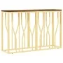 Console table stainless steel and solid gold recycled wood by vidaXL, Side tables - Ref: Foro24-350030, Price: 183,71 €, Disc...
