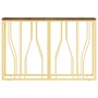 Console table stainless steel and solid gold recycled wood by vidaXL, Side tables - Ref: Foro24-350030, Price: 198,75 €, Disc...