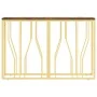 Console table stainless steel and solid gold recycled wood by vidaXL, Side tables - Ref: Foro24-350030, Price: 183,71 €, Disc...