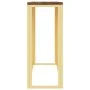 Console table stainless steel and solid gold recycled wood by vidaXL, Side tables - Ref: Foro24-350030, Price: 183,71 €, Disc...