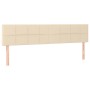 Cama box spring con colchón tela color crema 120x190 cm