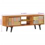 TV-Schrank mit Metalltüren aus massivem Akazienholz 112x30x40cm von vidaXL, TV-Möbel - Ref: Foro24-354985, Preis: 184,49 €, R...