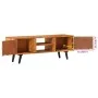 TV-Schrank mit Metalltüren aus massivem Akazienholz 112x30x40cm von vidaXL, TV-Möbel - Ref: Foro24-354985, Preis: 182,00 €, R...