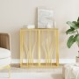 Goldener Konsolentisch aus Edelstahl und Glas, 70 x 30 x 70 cm von vidaXL, Seitentische - Ref: Foro24-350034, Preis: 201,30 €...