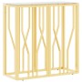 Goldener Konsolentisch aus Edelstahl und Glas, 70 x 30 x 70 cm von vidaXL, Seitentische - Ref: Foro24-350034, Preis: 201,30 €...