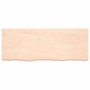 Wandregal aus unbehandeltem massivem Eichenholz, 160 x 60 x (2–6) cm von vidaXL, Regale und Regale - Ref: Foro24-363595, Prei...