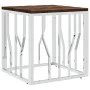 Stainless steel and silver recycled wood coffee table by vidaXL, Coffee table - Ref: Foro24-350045, Price: 75,07 €, Discount: %