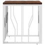 Mesa de centro acero inoxidable y madera reciclada plateada de vidaXL, Mesas de centro - Ref: Foro24-350045, Precio: 75,92 €,...