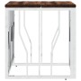 Mesa de centro acero inoxidable y madera reciclada plateada de vidaXL, Mesas de centro - Ref: Foro24-350045, Precio: 75,92 €,...