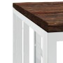 Mesa de centro acero inoxidable y madera reciclada plateada de vidaXL, Mesas de centro - Ref: Foro24-350045, Precio: 75,92 €,...