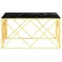 Goldener Couchtisch aus Edelstahl und Glas, 80x80x40 cm von vidaXL, Couchtisch - Ref: Foro24-349972, Preis: 186,30 €, Rabatt: %