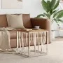 Stainless steel and silver recycled wood coffee table by vidaXL, Coffee table - Ref: Foro24-350048, Price: 69,90 €, Discount: %
