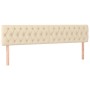 Cama box spring con colchón tela color crema 120x190 cm