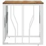 Mesa de centro acero inoxidable y madera reciclada plateada de vidaXL, Mesas de centro - Ref: Foro24-350048, Precio: 70,12 €,...