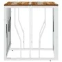 Mesa de centro acero inoxidable y madera reciclada plateada de vidaXL, Mesas de centro - Ref: Foro24-350048, Precio: 70,12 €,...