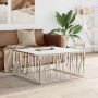 Mesa de centro acero inoxidable y vidrio plateado 100x100x50 cm de vidaXL, Mesas de centro - Ref: Foro24-350067, Precio: 306,...